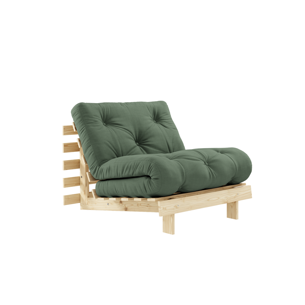 ROOTS RAW 90 X 200 W. ROOTS MATTRESS OLIVE GREEN 90 X 200 for 479 EUR no. 123100756090 de