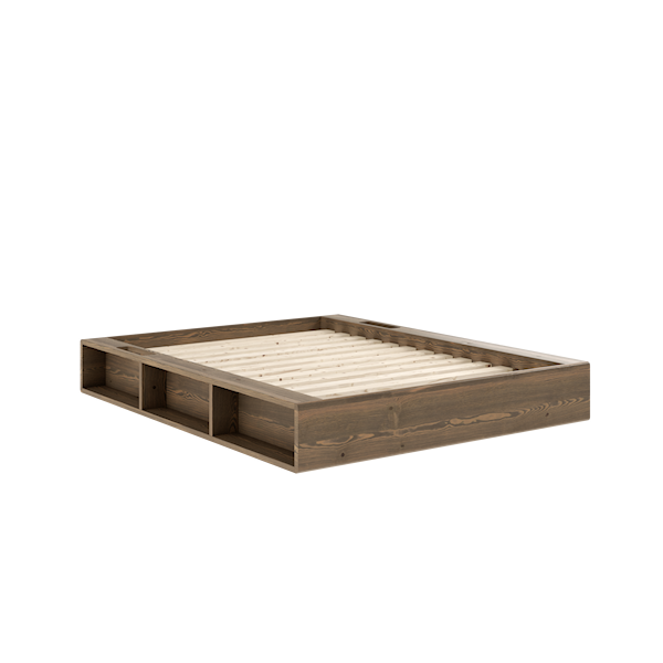 Ziggy Bed Carob Brown Lacquered 140x200 | Stylish & Durable